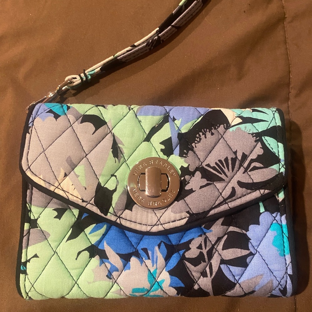 Vera Bradley Blue and Green Quilted Wallet